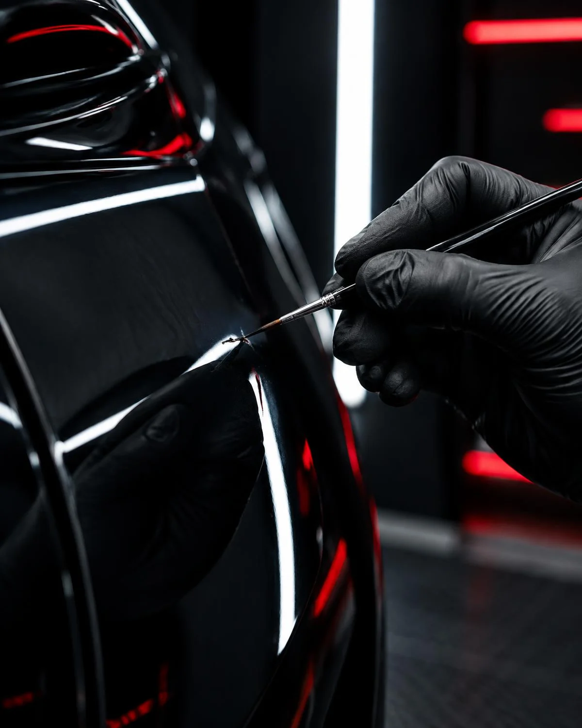 Illustrative paint touch-up detail